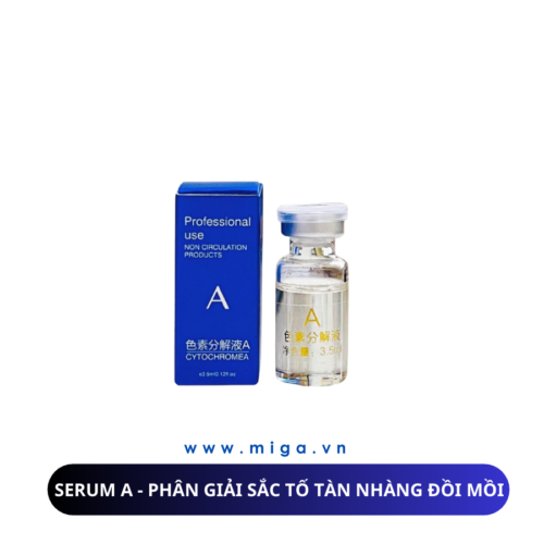 Serum A MIGA – Serum Phân Giải Sắc Tố Tàn Nhang Đồi Mồi MIGA được sản xuất trên dây chuyền công nghệ hiện đại cùng những nguyên liệu từ thiên nhiên