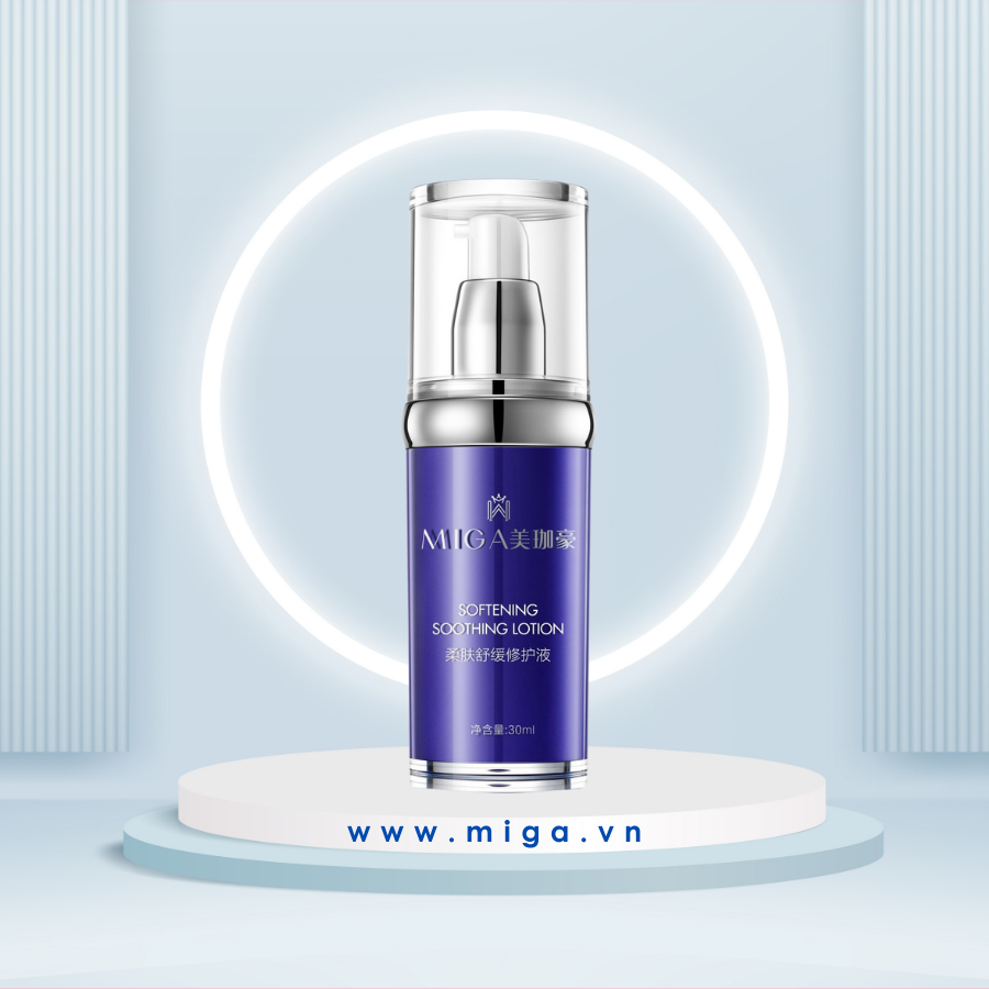 Lấy một lượng Serum phục hồi cân bằng da MIGA thoa đều và massage nhẹ nhàng trên da