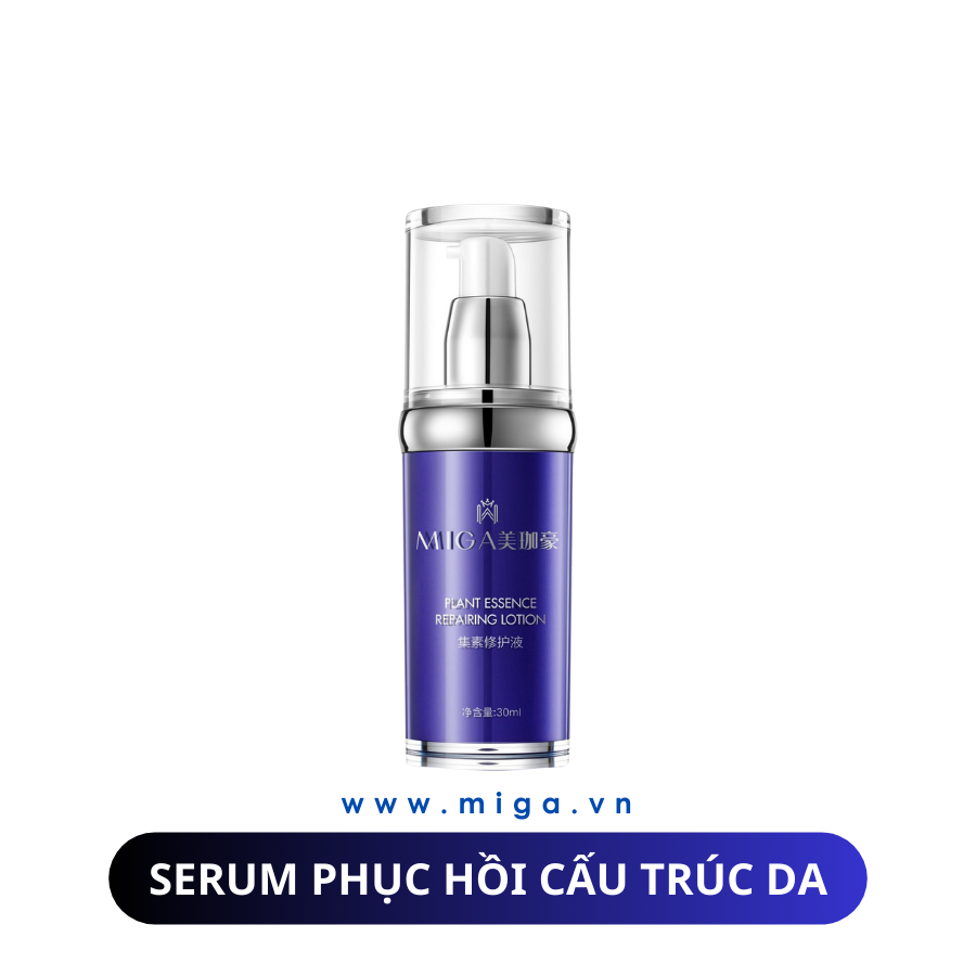 Serum phục hồi cấu trúc da MIGA – MIGA Plant Essence Repairing Lotion của thương hiệu mỹ phẩm MIGA là sản phẩm chuyên phục hồi cấu trúc da cho những làn da đỏ yếu