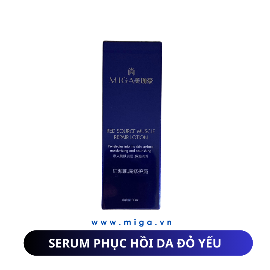 Serum Phục Hồi Da Đỏ Yếu MIGA - MIGA Red Source Muscle Repair Lotion 30ml 5
