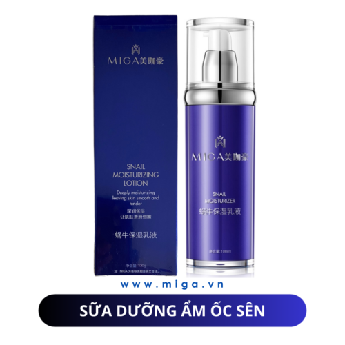 Sữa dưỡng ẩm cân bằng dầu MIGA – MIGA Snail Moisturizer là sản phẩm cung cấp độ ẩm và nước nhanh, phục hồi và tái cấu trúc hư tổn