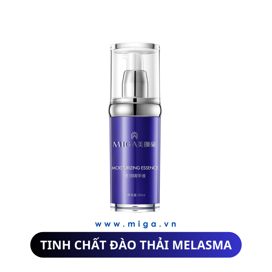 Tinh chất đào thải Melasma – Miga Moisturizing Essence vô cùng tuyệt vời với khả năng khống chế và điều trị sắc tố nám ở màng đáy của da
