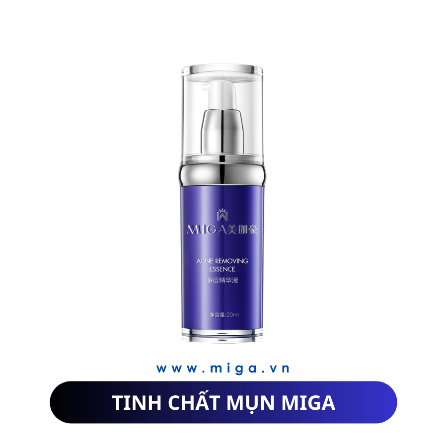 Tinh Chất Mụn MIGA - Acne Removing Essence MIGA là một sản phẩm đặc trị về mụn, làm mờ thâm mụn, ngăn không cho mụn quay trở lại, đây là một sản phẩm giúp ngăn ngừa mụn trên da an toàn và hiệu quả